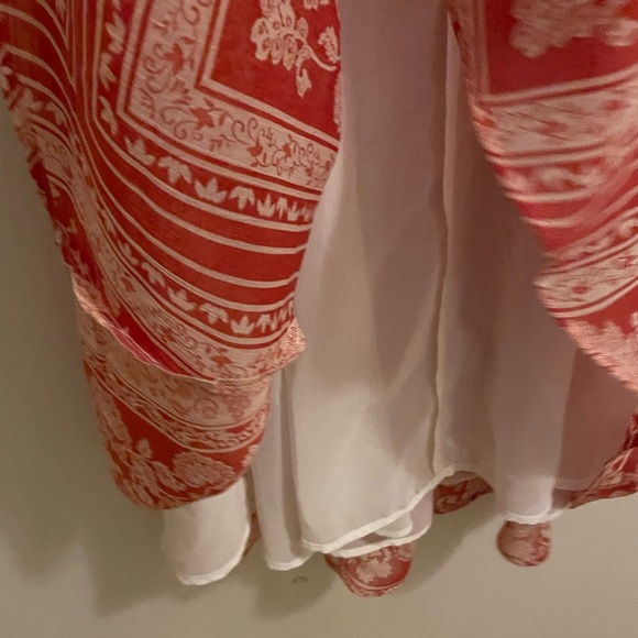 Zara Printed Crochet Fringe Boho Maxi Dress Size Extra Small - Picture 9 of 15